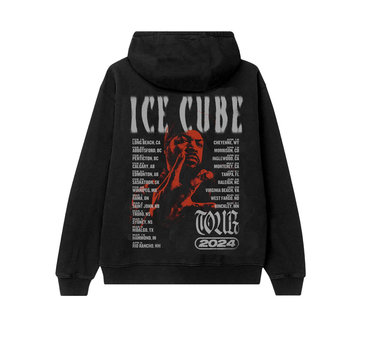 Ice Cube Red Photo Tour Zip Hoodie