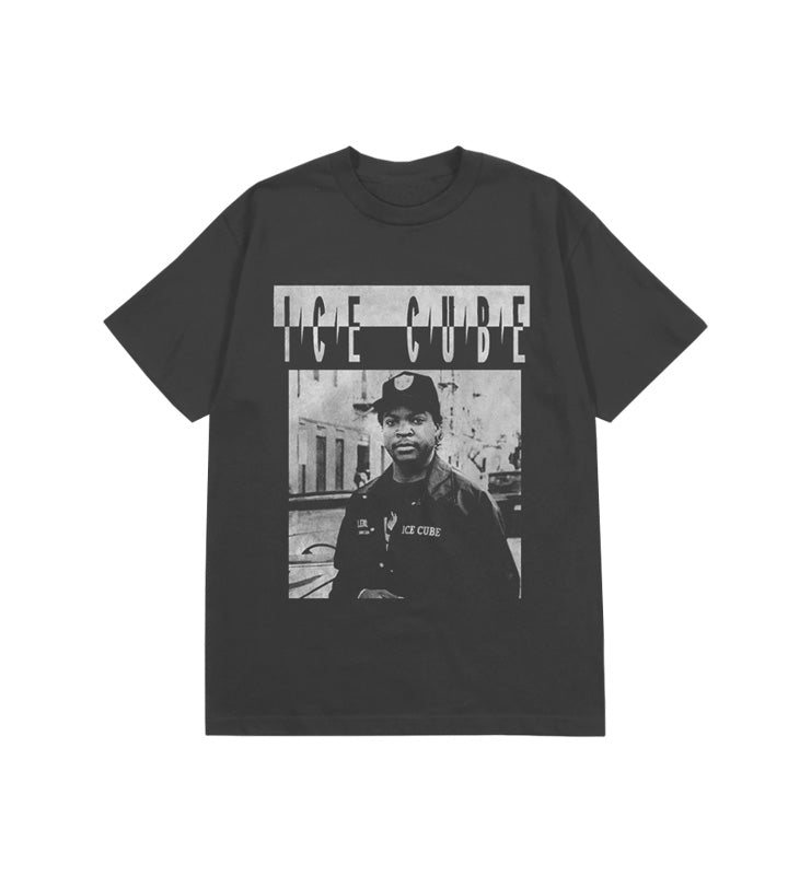 Vintage Charcoal Ice Cube Photo T-Shirt